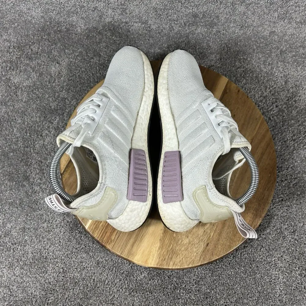 Adidas NMD_R1 Boost BD8024 Women’s Size 7 White Orchid Athletic Shoes Used